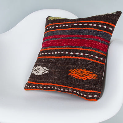 Striped Multiple Color Kilim Pillow Cover 16x16 8307