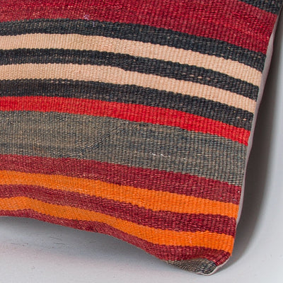 Striped Multiple Color Kilim Pillow Cover 16x16 8310