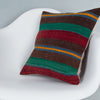 Striped Multiple Color Kilim Pillow Cover 16x16 8365