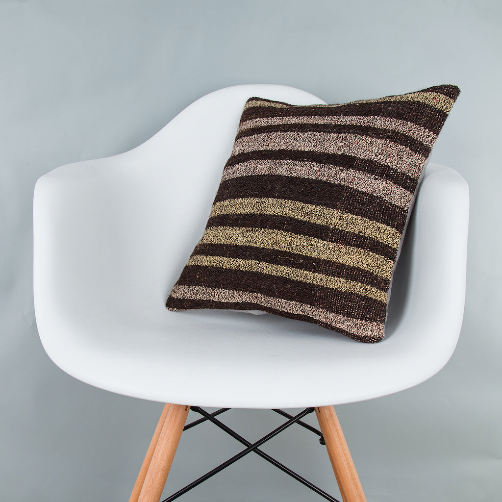 Striped Multiple Color Kilim Pillow Cover 16x16 8398