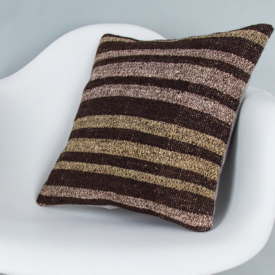 Striped Multiple Color Kilim Pillow Cover 16x16 8398
