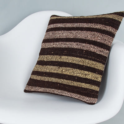 Striped Multiple Color Kilim Pillow Cover 16x16 8399