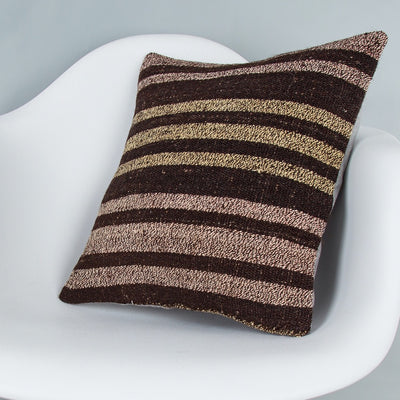 Striped Multiple Color Kilim Pillow Cover 16x16 8400