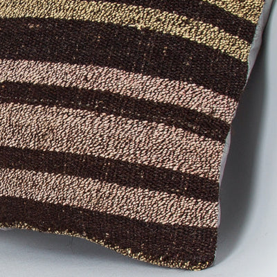 Striped Multiple Color Kilim Pillow Cover 16x16 8400