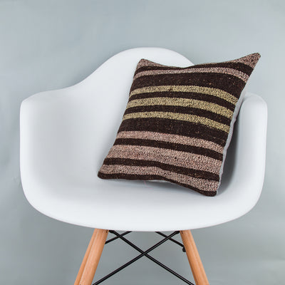 Striped Multiple Color Kilim Pillow Cover 16x16 8401