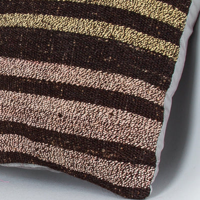 Striped Multiple Color Kilim Pillow Cover 16x16 8401