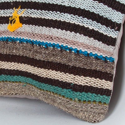 Striped Multiple Color Kilim Pillow Cover 16x16 8420