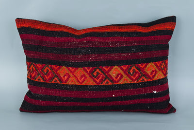 Striped Multiple Color Kilim Pillow Cover 16x24 8443