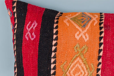 Striped Multiple Color Kilim Pillow Cover 16x24 8447