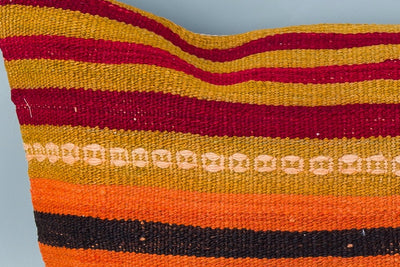 Striped Multiple Color Kilim Pillow Cover 16x24 8489