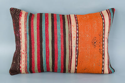 Striped Multiple Color Kilim Pillow Cover 16x24 8495