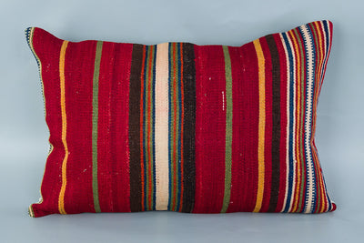 Striped Multiple Color Kilim Pillow Cover 16x24 8503