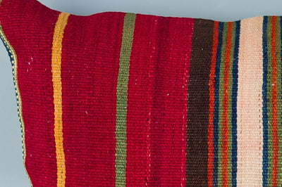 Striped Multiple Color Kilim Pillow Cover 16x24 8503