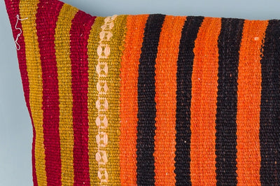 Striped Multiple Color Kilim Pillow Cover 16x24 8552