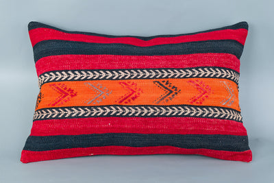 Striped Multiple Color Kilim Pillow Cover 16x24 8570