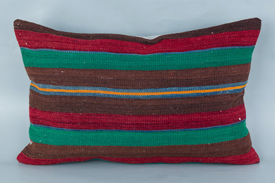 Striped Multiple Color Kilim Pillow Cover 16x24 8597