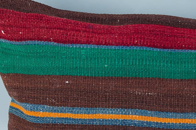 Striped Multiple Color Kilim Pillow Cover 16x24 8597