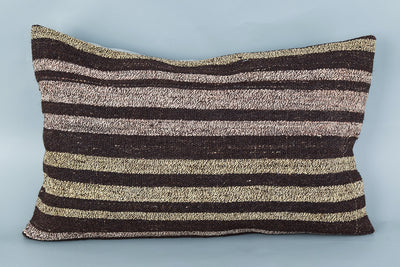 Striped Multiple Color Kilim Pillow Cover 16x24 8603