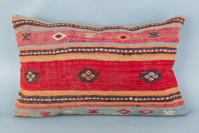Striped Multiple Color Kilim Pillow Cover 16x24 8604