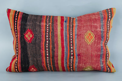 Striped Multiple Color Kilim Pillow Cover 16x24 8620
