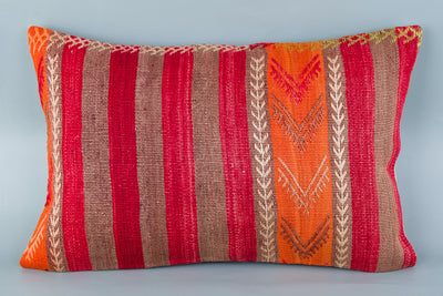 Striped Multiple Color Kilim Pillow Cover 16x24 8647