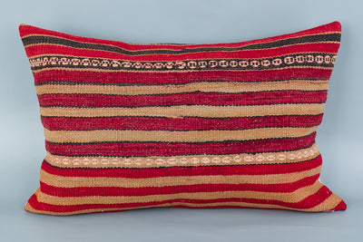 Striped Multiple Color Kilim Pillow Cover 16x24 8673