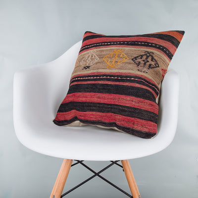 Striped Multiple Color Kilim Pillow Cover 20x20 8756