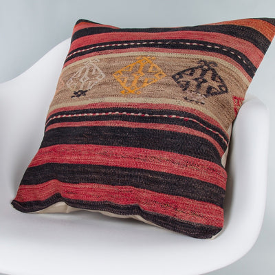 Striped Multiple Color Kilim Pillow Cover 20x20 8756