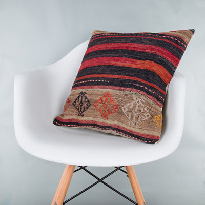 Striped Multiple Color Kilim Pillow Cover 20x20 8767