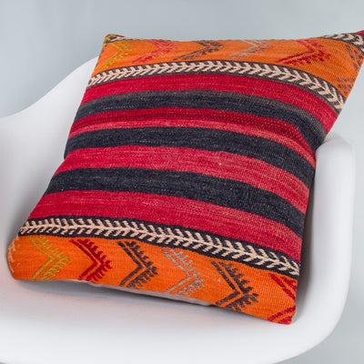 Striped Multiple Color Kilim Pillow Cover 20x20 8791