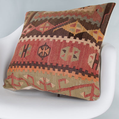 Striped Multiple Color Kilim Pillow Cover 20x20 8806
