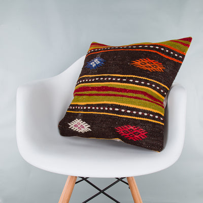 Striped Multiple Color Kilim Pillow Cover 20x20 8831