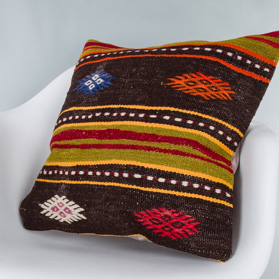 Striped Multiple Color Kilim Pillow Cover 20x20 8831