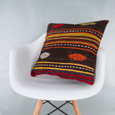 Striped Multiple Color Kilim Pillow Cover 20x20 8850