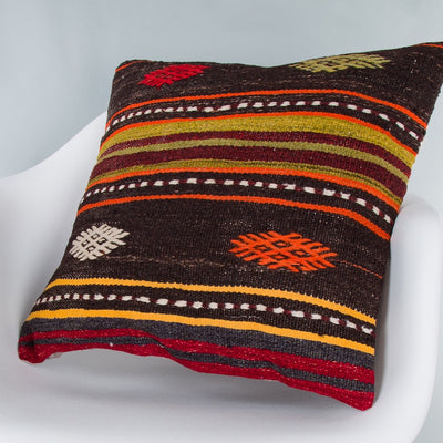 Striped Multiple Color Kilim Pillow Cover 20x20 8850