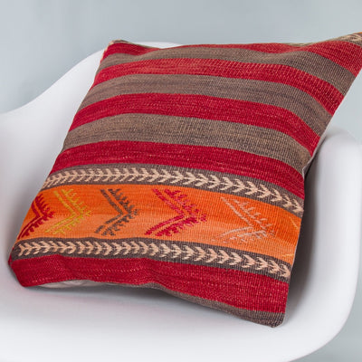 Striped Multiple Color Kilim Pillow Cover 20x20 8896