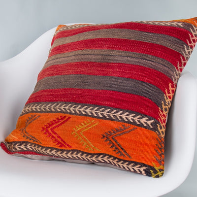 Striped Multiple Color Kilim Pillow Cover 20x20 8898