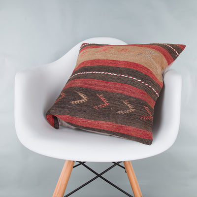 Striped Multiple Color Kilim Pillow Cover 20x20 8904