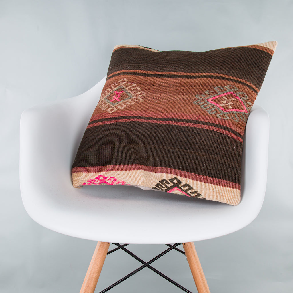 Striped Multiple Color Kilim Pillow Cover 20x20 8977