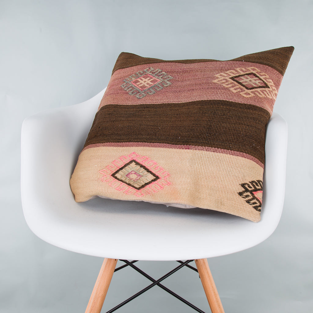 Striped Multiple Color Kilim Pillow Cover 20x20 8978