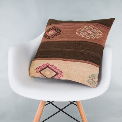 Striped Multiple Color Kilim Pillow Cover 20x20 8985
