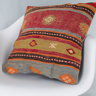 Striped Multiple Color Kilim Pillow Cover 20x20 9067