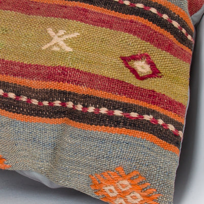 Striped Multiple Color Kilim Pillow Cover 20x20 9067