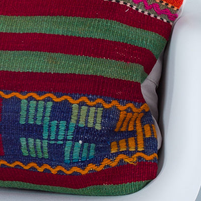 Striped Multiple Color Kilim Pillow Cover 20x20 9116