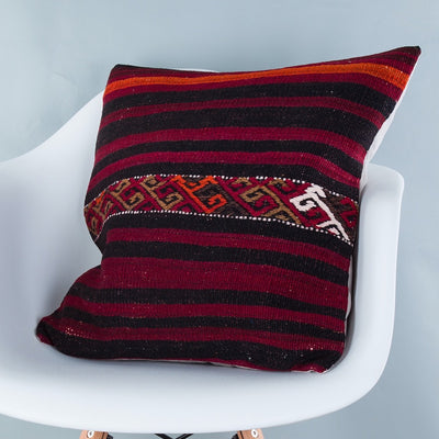 Striped Multiple Color Kilim Pillow Cover 20x20 9121