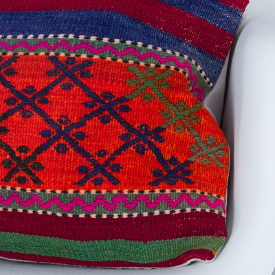 Striped Multiple Color Kilim Pillow Cover 20x20 9131