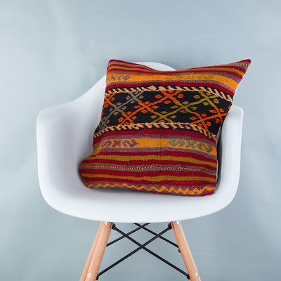 Striped Multiple Color Kilim Pillow Cover 20x20 9144
