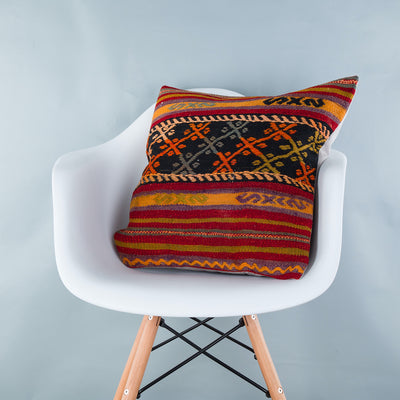 Striped Multiple Color Kilim Pillow Cover 20x20 9145