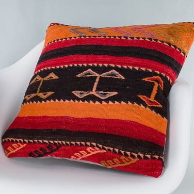 Striped Multiple Color Kilim Pillow Cover 20x20 9195