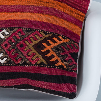 Striped Multiple Color Kilim Pillow Cover 20x20 9205